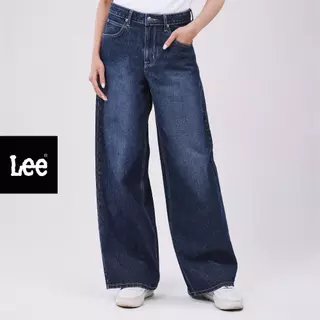 LEE กางเกงยีนส์ผู้หญิง เอวสูง ทรงขากว้าง Wide Leg รุ่น LE S226WWIDN26 สียีนส์เข้ม