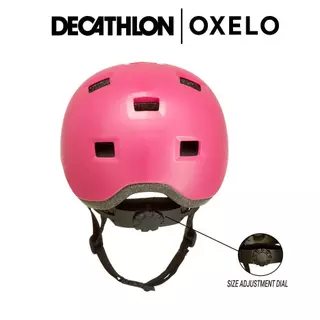 Decathlon Kids' Scooter Helmet หมวกกันน็อคเด็กใส่เล่นอินไลน์สเก็ต สเก็ตบอร์ด สกู๊ตเตอร์รุ่น B100 - Pink