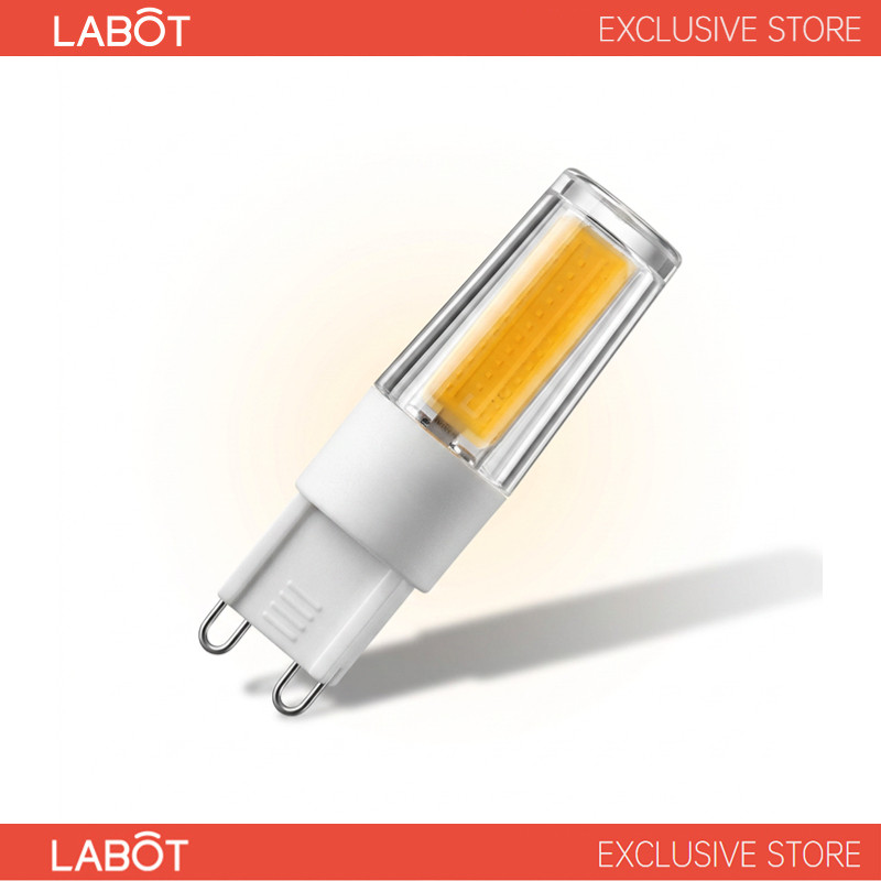 LABOT หลอดไฟ LED หรี่แสงได้ COB G4 G9 220V 5W แสงอบอุ่น 3000K แสงสีขาว 6000K