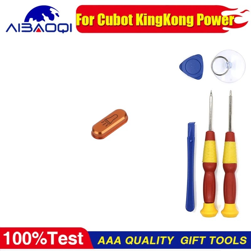 100% ใหม่ปุ่มด้านข้างสําหรับ Cubot KingKong Power ไฟฉายปุ่มเปลี่ยนที่สมบูรณ์แบบฟรีเครื่องมือ