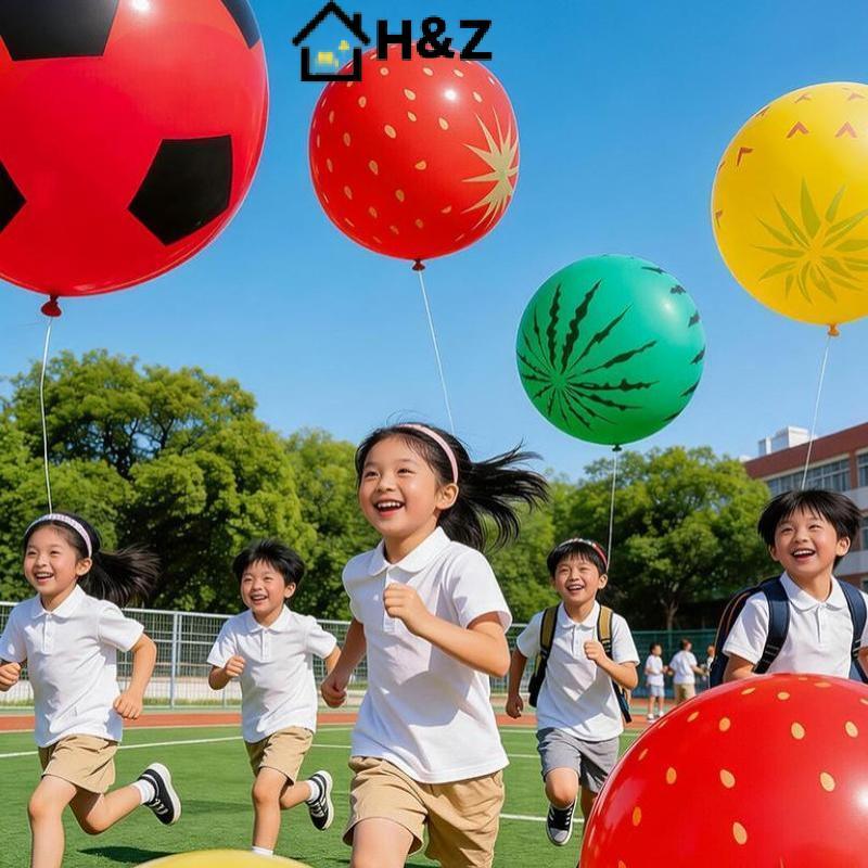 H&Z 36 นิ้ว Thiened รอบ Latex ลูกโป่งขนาดใหญ่ผลไม้รูปแบบสตรอเบอร์รี่แตงโมสับปะรดสําหรับตกแต่งงานปาร์ตี้เด็ก Nice