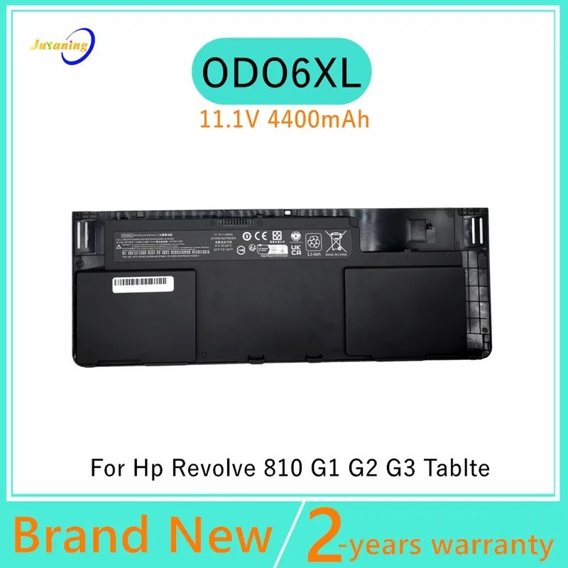 OD06XL แบตเตอรี่แล็ปท็อปสําหรับ HP EliteBook Revolve 810 G1 G2 G3 แท็บเล็ต HSTNNW91C HSTNN-W91C 0D06