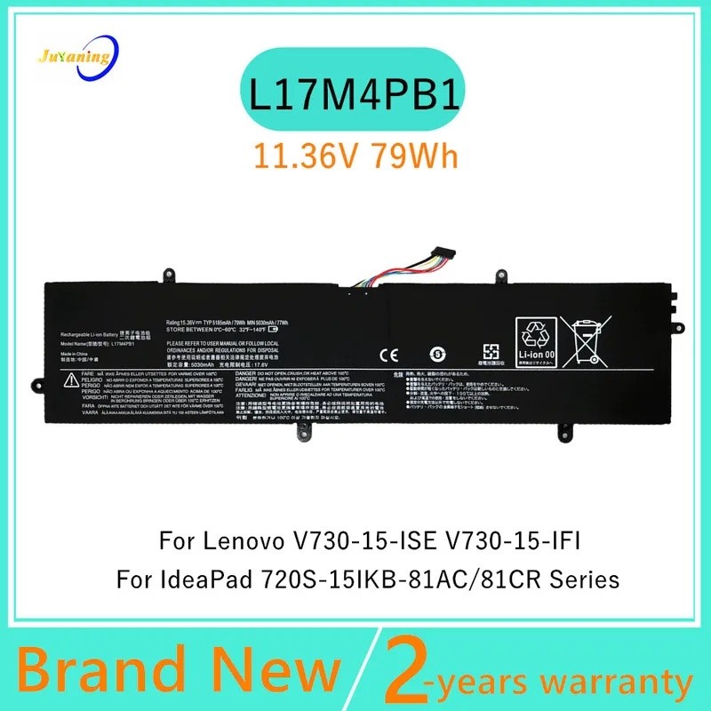 L17M4PB1 L17C4PB1 แบตเตอรี่แล็ปท็อปสําหรับ Lenovo Ideapad 720S-15IKB Touch-15IKB V730-15-IFI V730-15