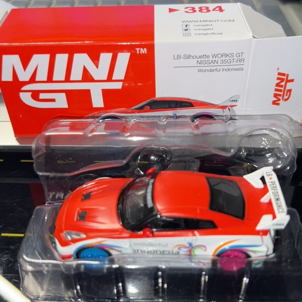 [เด็กกําพร้าสต็อกพร้อม] เรือเพาะ มินิจีที+เบอร์ 384+1: 64+LB-Silhouette+WORKS+GT+NISSAN+35GT-RR+Indo