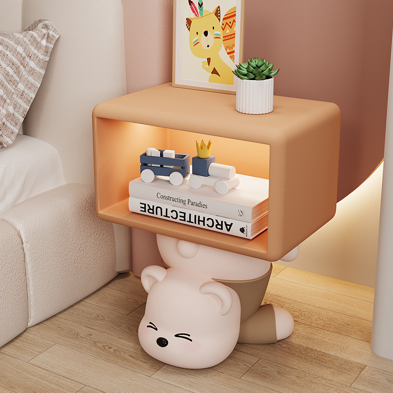 Creative Cartoon Children's Bedside Table Girl Bedroom Bedside Storage Table Lamp Home Accessories