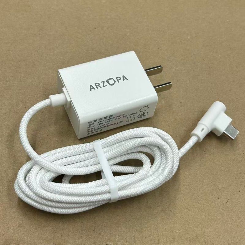 เหมาะสําหรับ ARZOPA5V2A ข้อศอก Type-C Power Anti-Bite สายถัก 1.7 ม. เหมาะสําหรับอุปกรณ์พลังงานต่ําที