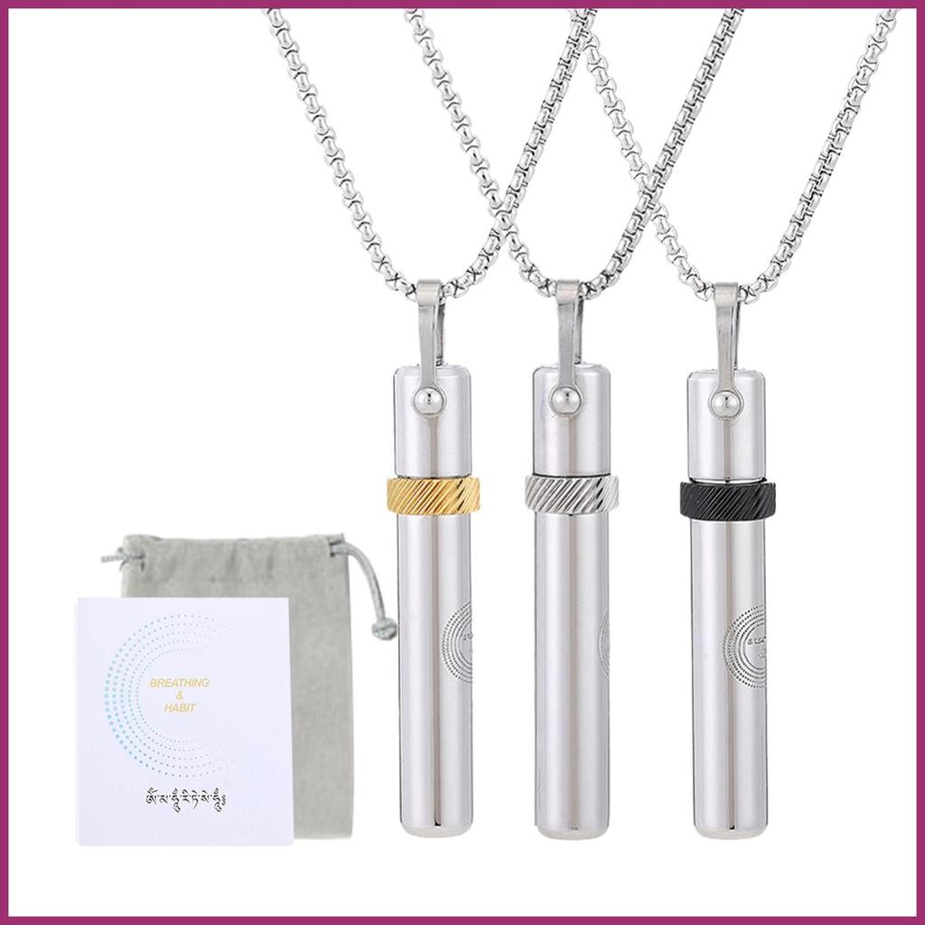 สร้อยคออยู่ไม่สุข 528Hz แบบพกพา Soothing Relaxing Sensory Fidget การทําสมาธิ Breath Whistle สร้อยคอส