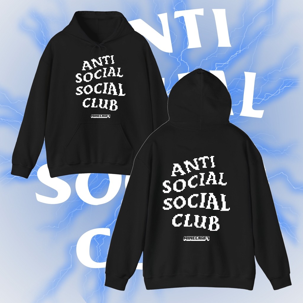 เสื้อฮู้ดพิมพ์ลายกราฟิกฮิปฮอป Anti Social Club พร้อมส่ง ผ้าฝ้าย 100% สำหรับ unisex เสื้อผ้าแฟชั่นทัน