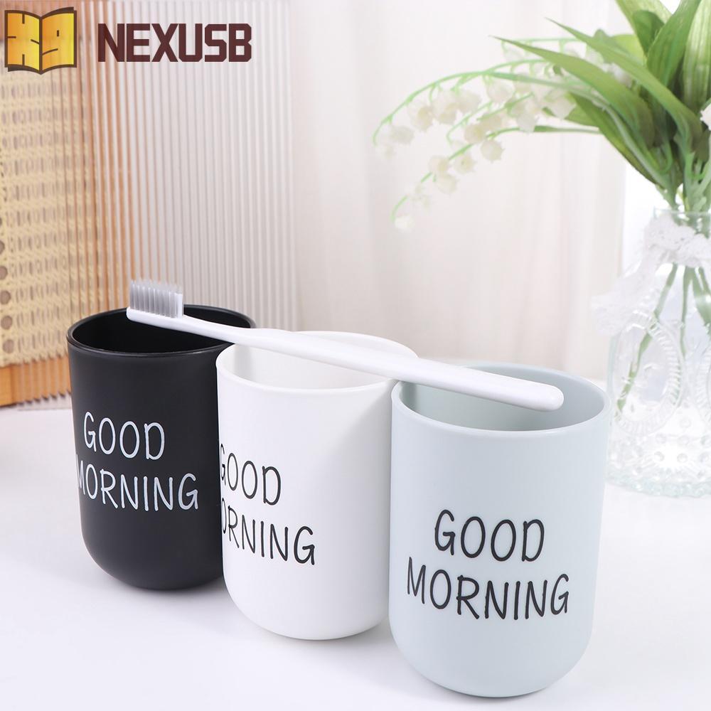 NEXUSBEAM ถ้วยซักผ้าห้องครัวสําหรับเครื่องดื่มพลาสติกถ้วยถ้วยชาผู้ถือแปรงสีฟันเดินทางทนความร้อน C0ff
