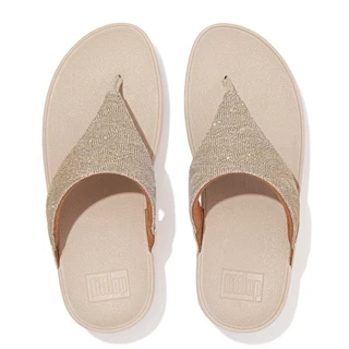 FITFLOP COMM-LULU GLITZ TOE-POST รองเท้าแตะแบบหูหนีบผู้หญิง รุ่น ET8-675 สี PLATINO