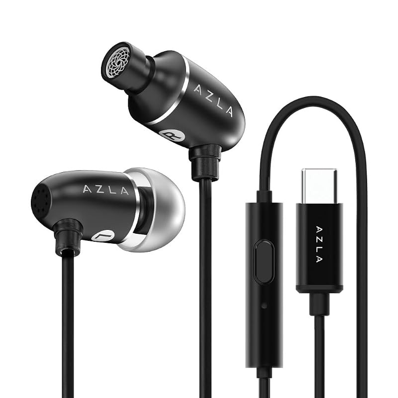 [VGP2025 Gold Award] AZLA AIM C Black [3D Surround Sound / Earphones with 8mm Dynamic Driver] Compat
