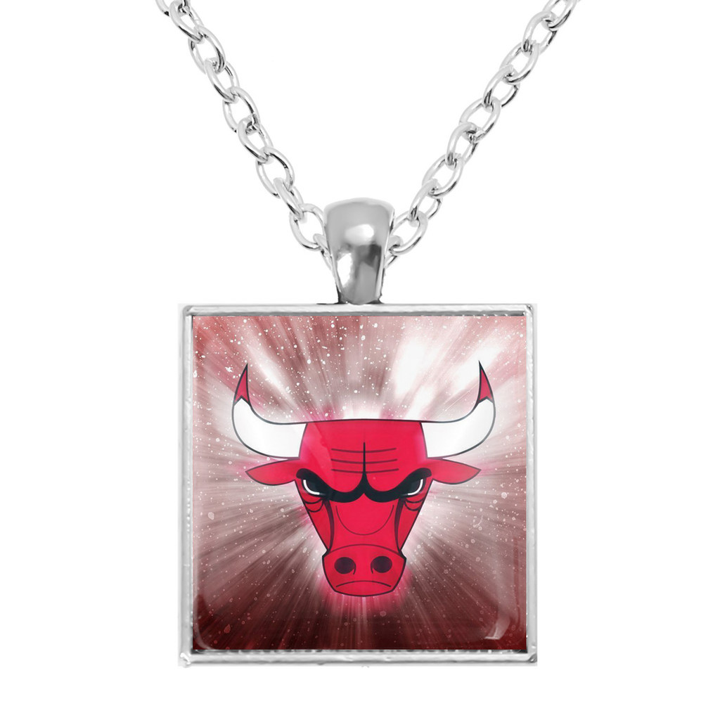 โลโก้ทีม NBA Warriors Time Gem Square สร้อยคอจี้เสื้อกันหนาวโซ่บาสเกตบอลของขวัญ TH003