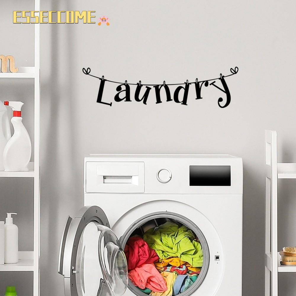 ESSECCOME 2 ชิ้นสติ๊กเกอร์ติดผนัง,สีดํา Self-Adhesive Wall Decal,ตกแต่ง PVC Room Wall Art ผนังห้องนอ