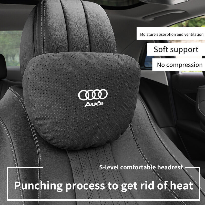 คุณภาพสูงรถ Headrest คอสนับสนุนที่นั่ง Soft Protector หมอนรองคอสําหรับ Audi Q8 Q3 Q7 A6 A7 A8 A4 RS5