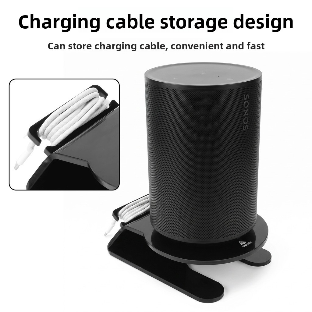 อะคริลิค Shock-Absorbing Tilt Desktop Storage Base Stand ใช้งานร่วมกับ Sonos ERA 100 ลําโพง