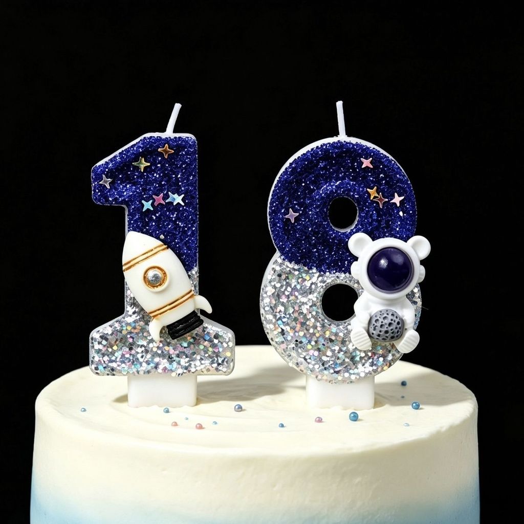 ❤❤ ตัวเลขวันเกิดนักบินอวกาศจรวดอวกาศสร้างสรรค์⏫⏫Boy 10th Birthday Party Birthday Cake 18th Birthday 