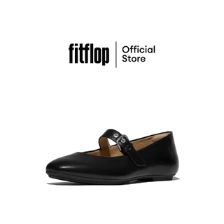 FITFLOP DELICATO LEATHER MARY JANES รองเท้าทรงบัลเล่ต์ผู้หญิง รุ่น E3D-090 สี BLACK