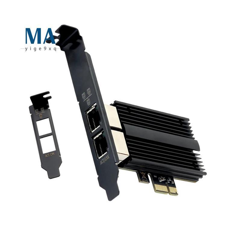 Mayige9xq2500Mbps Pcie ถึง RJ45 I226-V การ์ดเครือข่าย 2.5G Gigabit Ethernet Dual Ports 100/1000/2500