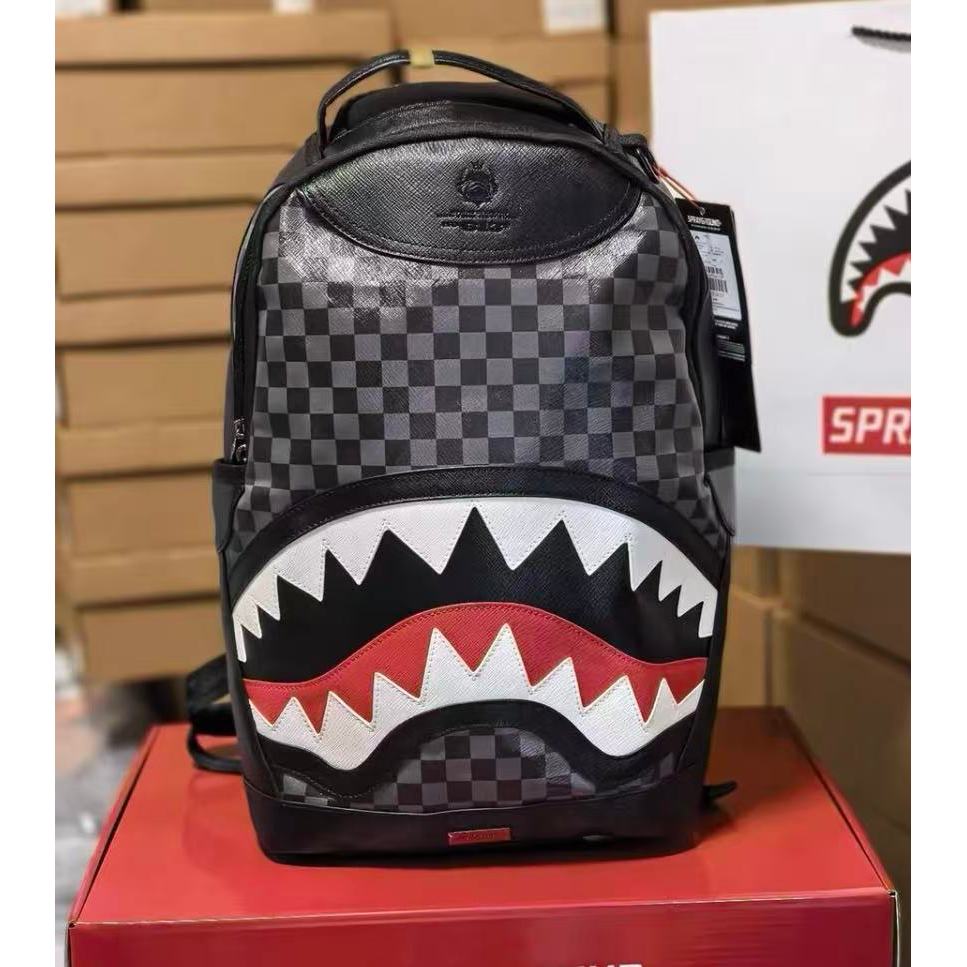 SG Sprayground Shark Mouth Backpack Fashion Men Women Large Capacity Street Wear Casual Trend Backpa