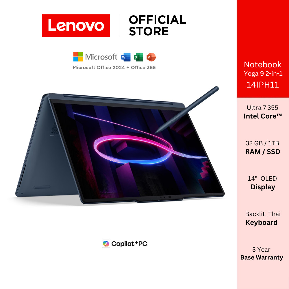 Lenovo Yoga 9 2-IN-1 Aura Edition(83SE000GTA)Notebook Intel Core Ultra 7 355 RAM 32GB SSD 1TB 14" OL