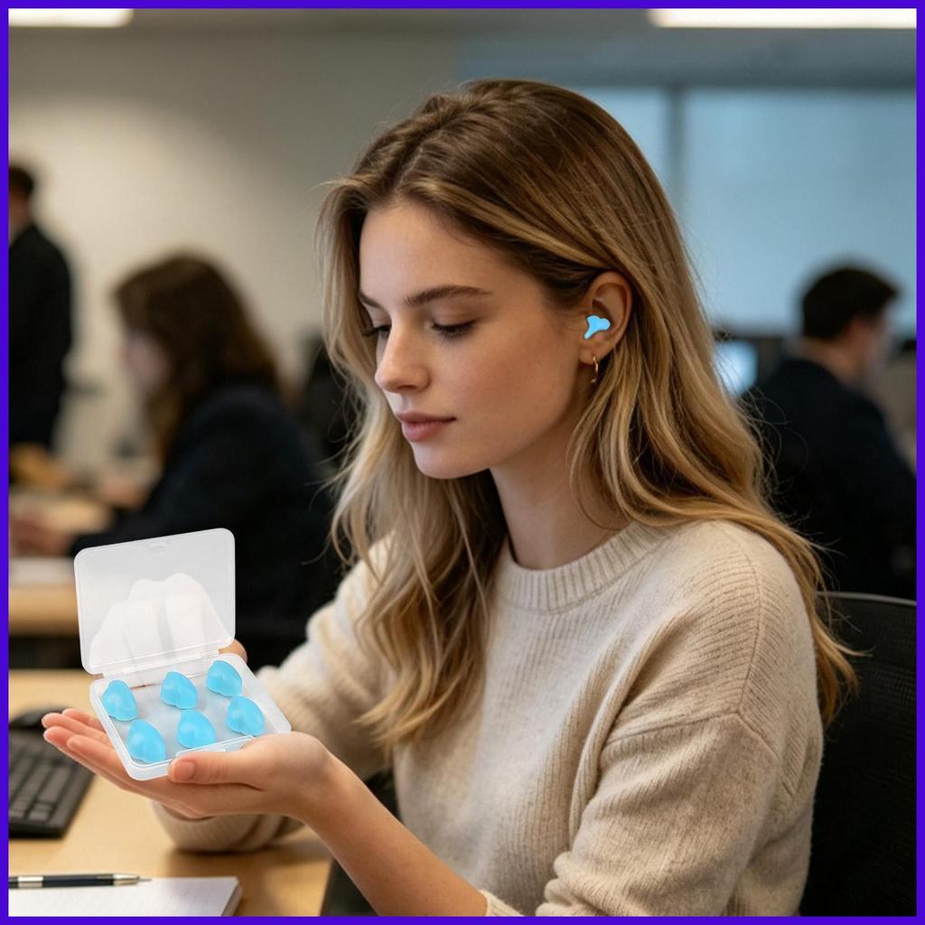 Noise Cancelling Ear Plugs Cloud Shape Moldable Soundproof Earmuffs Noise Cancelling Earplugs สําหรั