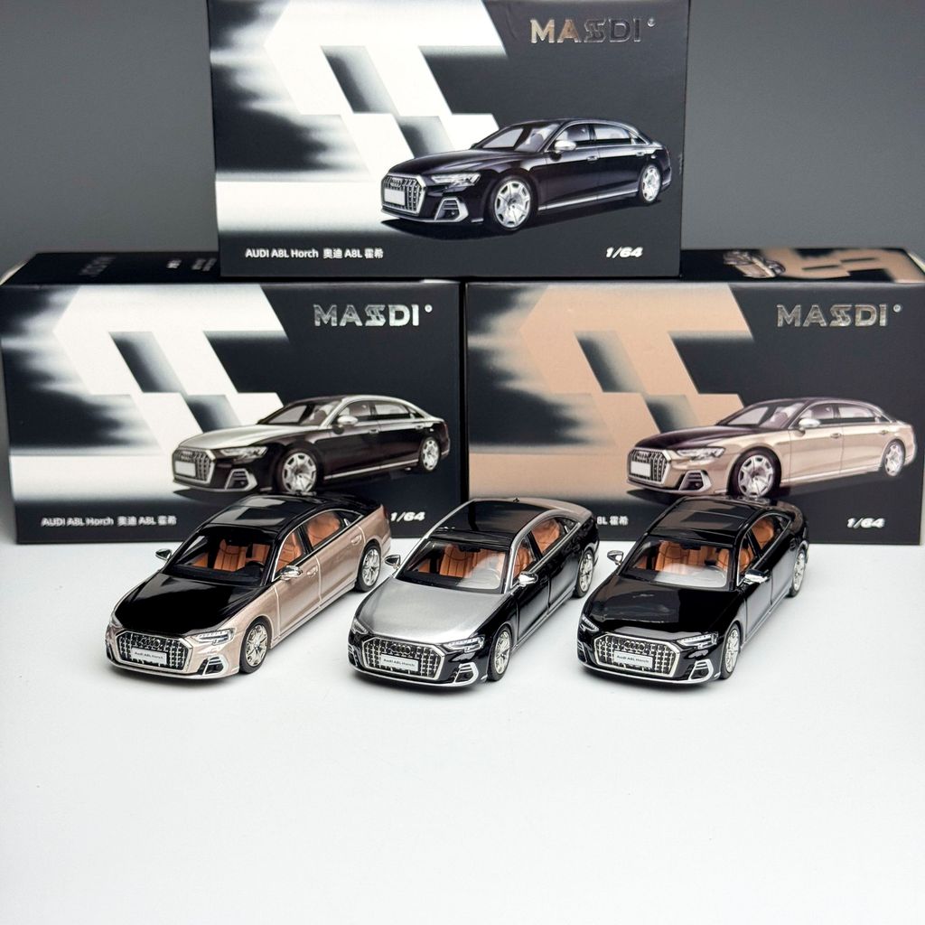 MASDI 1/64 Audi A8L Horch โมเดลรถ รถของเล่น สําหรับเด็กผู้ชาย ของขวัญวันเกิด ของเล่นเด็ก รถสะสม#peet