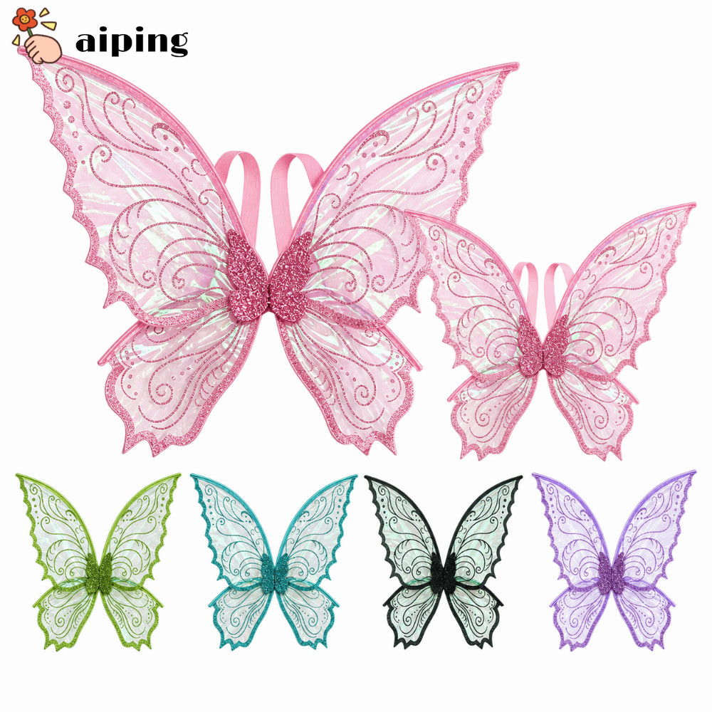 AIPING Angel Wings, Organza Dress UP Fairy Wings, Princess Angel Wing Sparkling Butterfly Wings Part