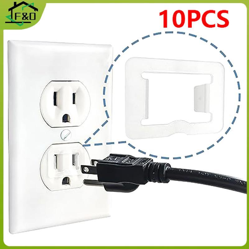 F&O 10-Pa Wall Outlet Plug Stabilizers สําหรับ Soets หลวม - ติดตั้งง่าย พลาสติกสารหน่วงไฟ ด้ามจับที่
