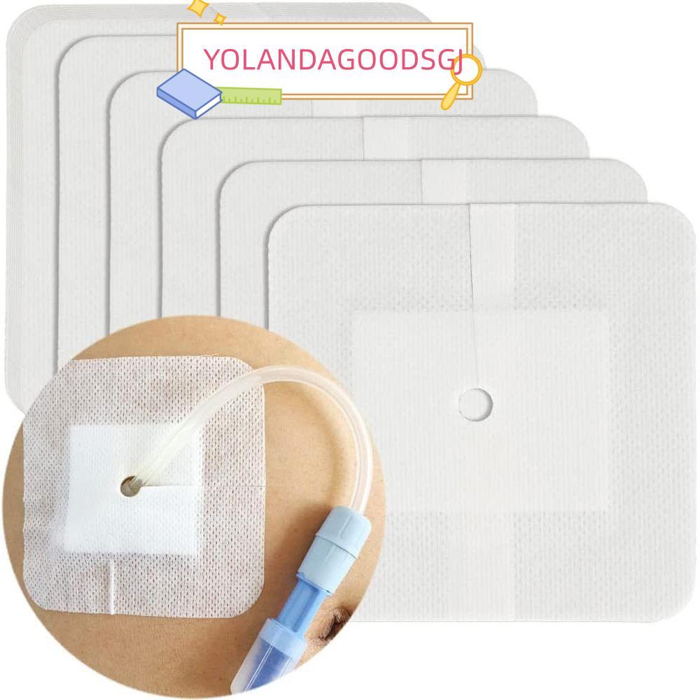 YOLANDAGOODSGJ 10pcs Feeding Tube Pad, Gtube Supplies Peritoneal Diatherin Chest Catheter Cover,ทนทา