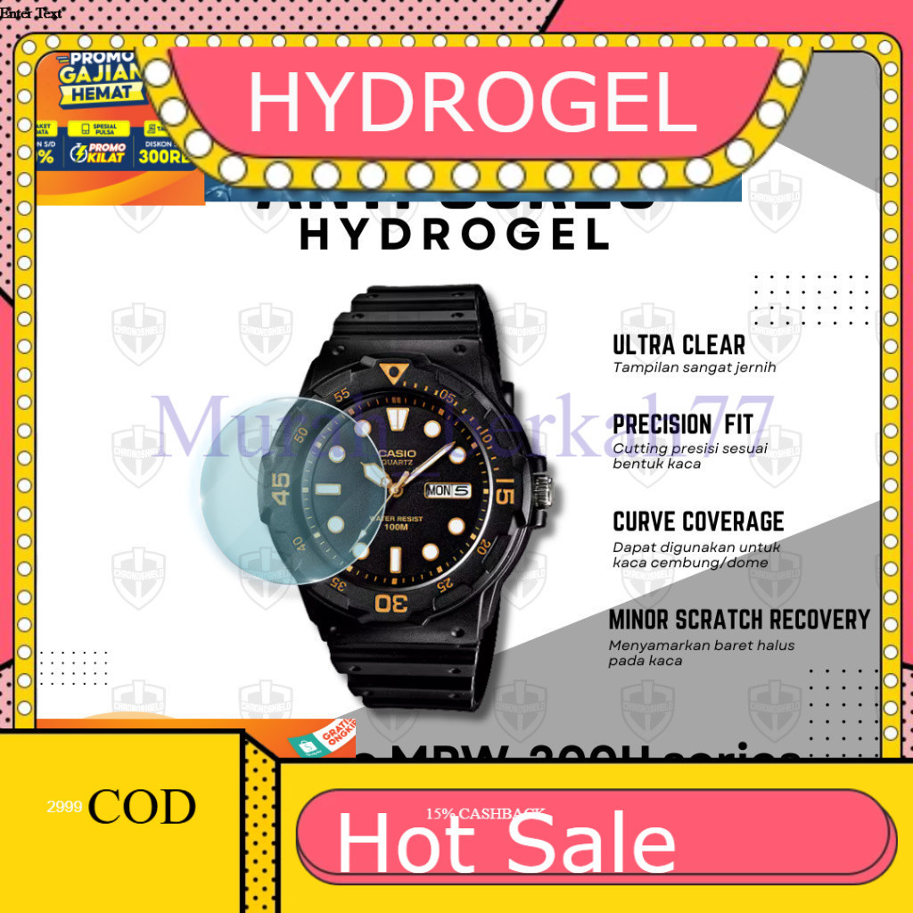HYDROGEL ไฮโดรเจลป้องกันรอยขีดข่วนสําหรับ Casio MRW200 MRW 200 MRW200H