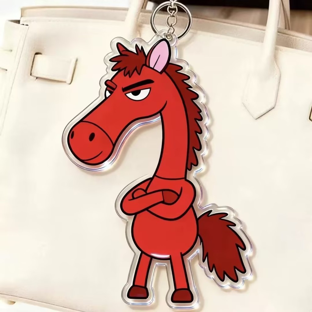 [ks1196.th] พวงกุญแจมาสคอตปีม้า Choice High Cold Black Horse อะคริลิคกระเป๋าจี้ของขวัญม้า Mascot พวง