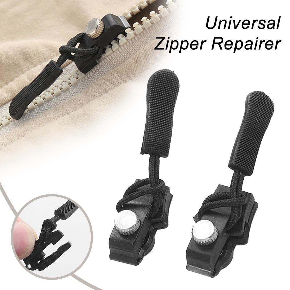 2 ชิ้น/เซ็ตซิปทันที Universal Instant Fix Zipper ชุดปฏิบัติเครื่องมือเปลี่ยนซิป I2Q4