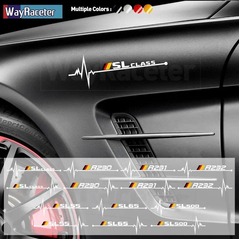 2 ชิ้นไวนิลสะท้อนแสงDecalเยอรมนีธงหน้าต่างสติกเกอร์สําหรับMercedes Benz SL Class R129 R230 R231 R232