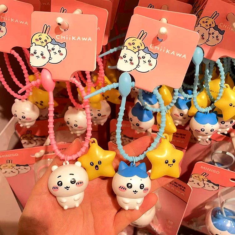 Mini miniso miniso Chikawa Series Chiikawa Series Chiikawa Saki Luminous Pendant พวงกุญแจน่ารัก