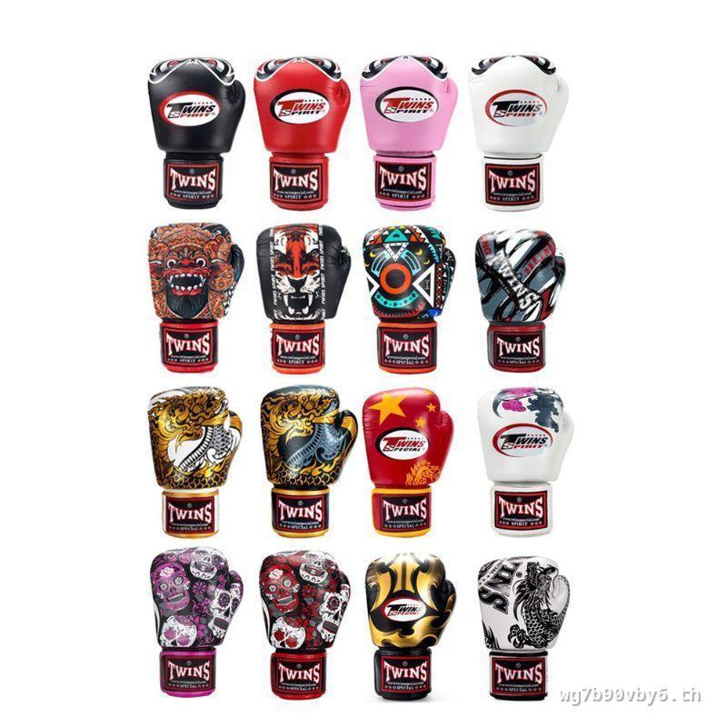 Twins Gloves ผู้ชายผู้หญิงผู้ใหญ่เด็ก Sanda Fighting Training นวมชกมวยหนังแท้หนา Cowhide Eyes