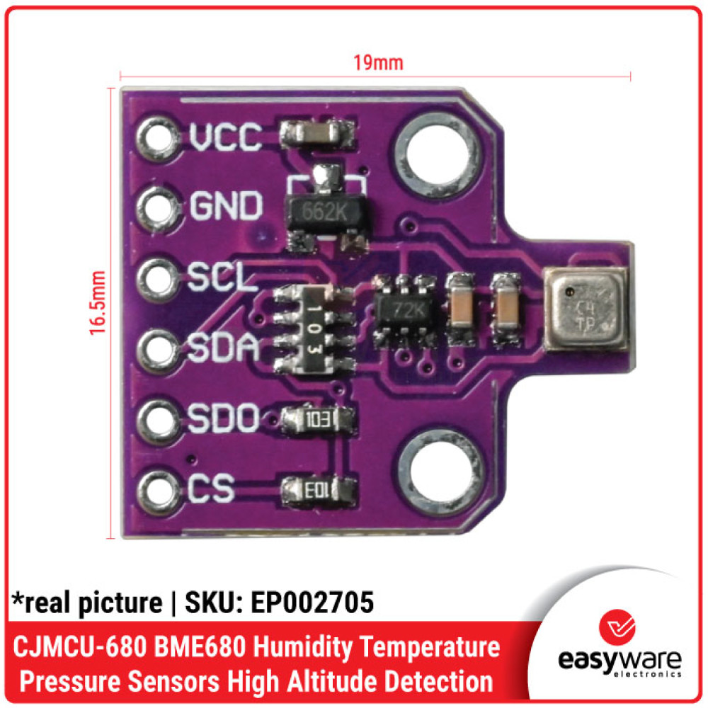 CJMCU-680 BME680 แก๊สความดันความชื้นอุณหภูมิเซ็นเซอร์ VOC IAQ I2C/SPI BME680 โมดูล