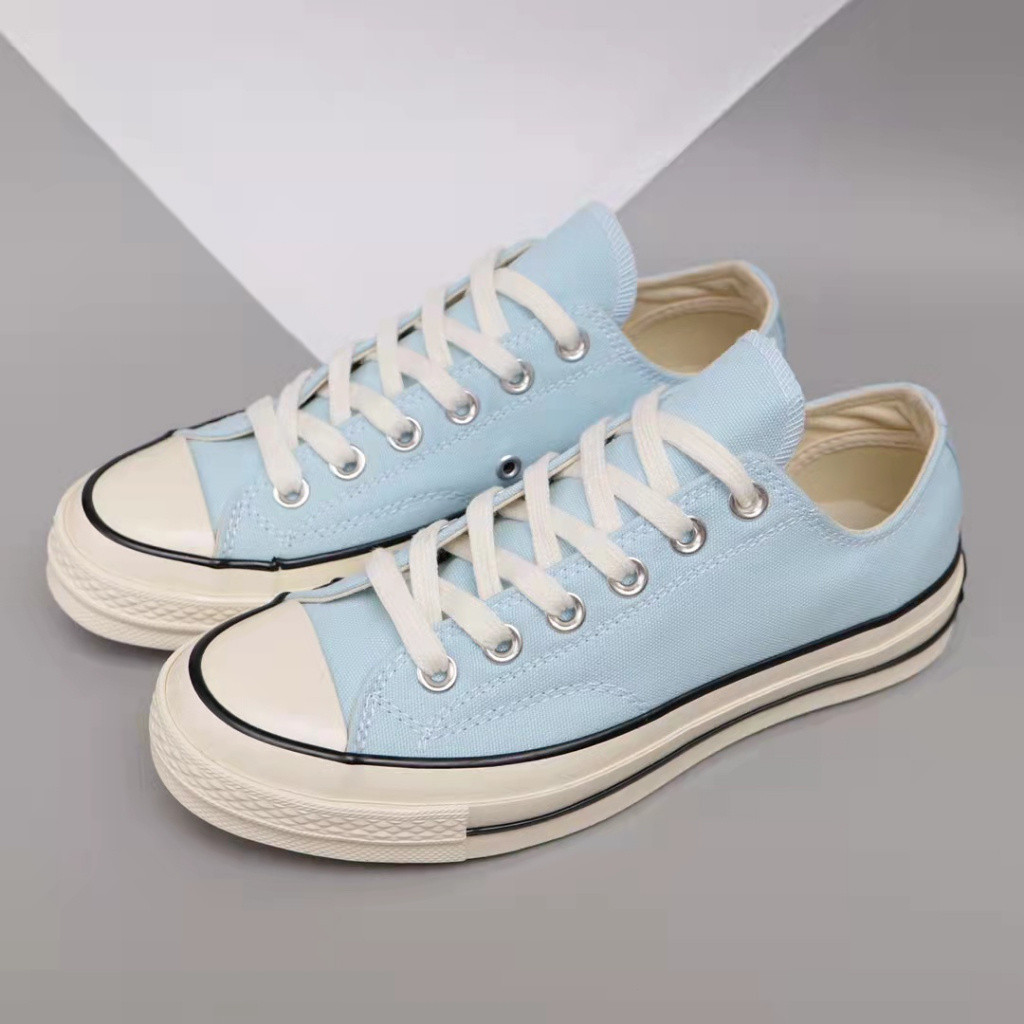 COVERSE 1970S classic low-top light blue milk blue classic รองเท้าลําลองสําหรับผู้ชายและผู้หญิง-115