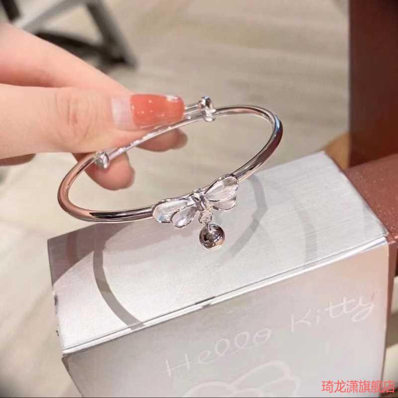 Accessories Japan Korea Sweet High-value Bow-plated Bell Bracelet Mobius Jewelry Metal Bracelet