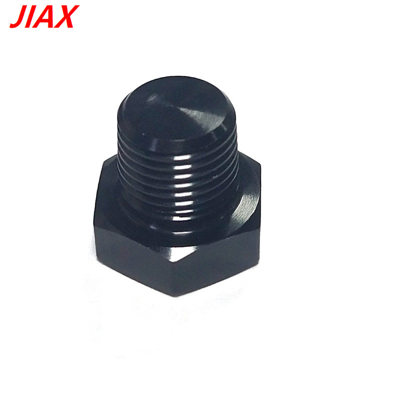 Premium-Universal CNC Machining คุณภาพสูง 1/8NPT AL6061 - T6 สีดํา Anodized ปลั๊กหกเหลี่ยมสําหรับปั๊