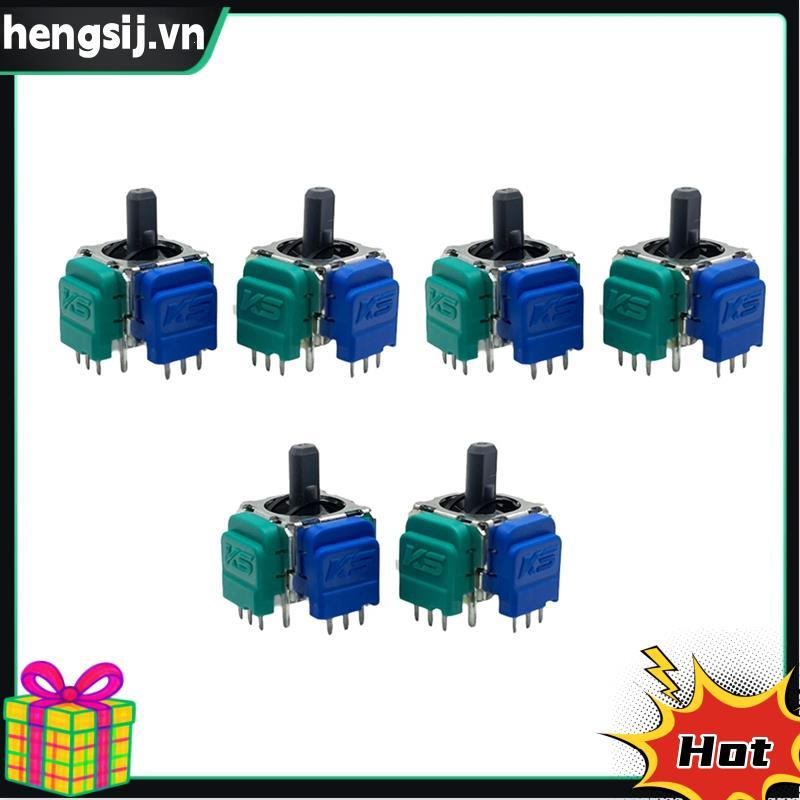 6PCS TMR จอยสติ๊กแม่เหล็กไฟฟ้าสําหรับเกมแพดอัพเกรด TMR จอยสติ๊ก 3D Analog Thumbstick Controller