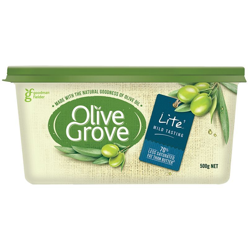 โอลีฟกรูฟสเปรดไขมันต่ำ 500กรัม Olive Grove Lite Spread 500g. [หมายเลขบาร์โค้ด 9310047202796 ]