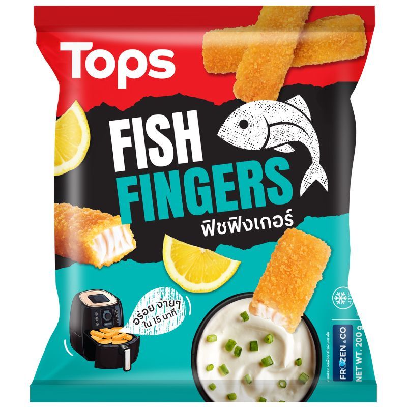 ท็อปส์แพนกาเซียสดอร์รี่ฟิเลต์ฟิชฟิงเกอร์ 200ก Tops Pangasius Dory Fillet Fish Finger 200g [8853474047581 ]