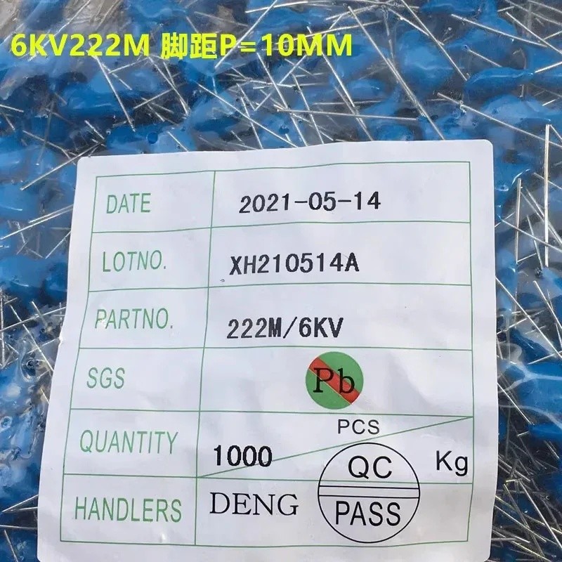 1000 ชิ้น/แพ็คเกจทั้งหมด 1KV 2KV 3KV 6KV ตัวเก็บประจุเซรามิคแรงดันสูง 101/221/471/102/222/472/103 47