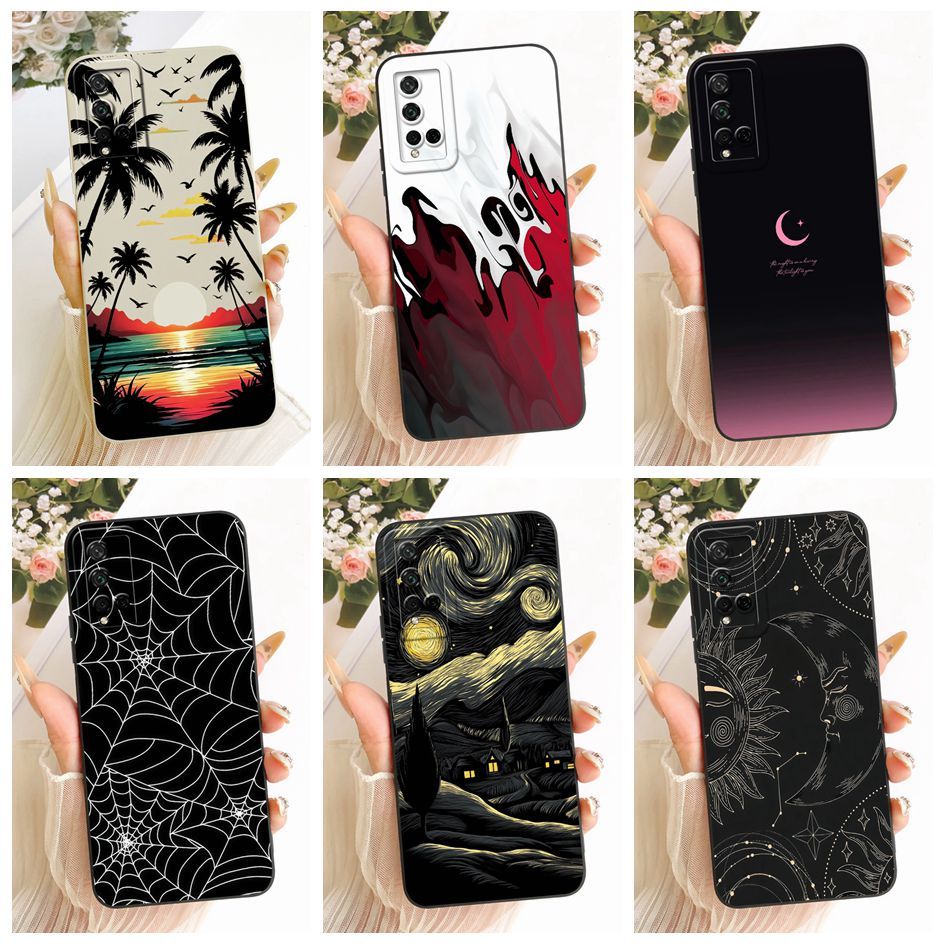 สําหรับ Huawei Nova 5T กรณี YAL-L21 YAL-L61 YAL-L71 หรูหราทาสีซิลิโคนอ่อนนุ่มกันกระแทกสําหรับ Honor 