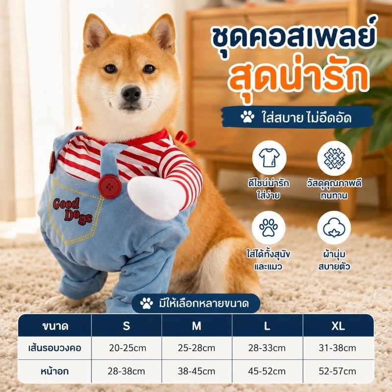 CAT CLUB ชุดแมว เสื้อแมว คอสเพลย์ เสื้อสุนัข ชุดหมาแมว เครื่องแต่งกายสุนัขแมวตลก thumbnail 9