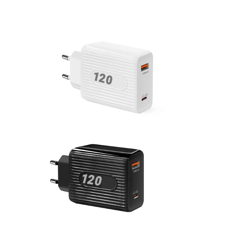 AADT USB-A Type C Two-Output 120W Wall Charger สําหรับโต๊ะในบ้านและกิจการเดินทาง