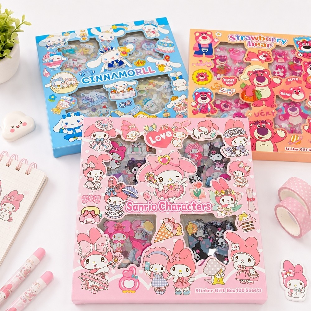 YEPPO - สติ๊กเกอร์ momo 100 ชิ้น, โมเดลการ์ตูน Tumblr กันน้ํา DIY