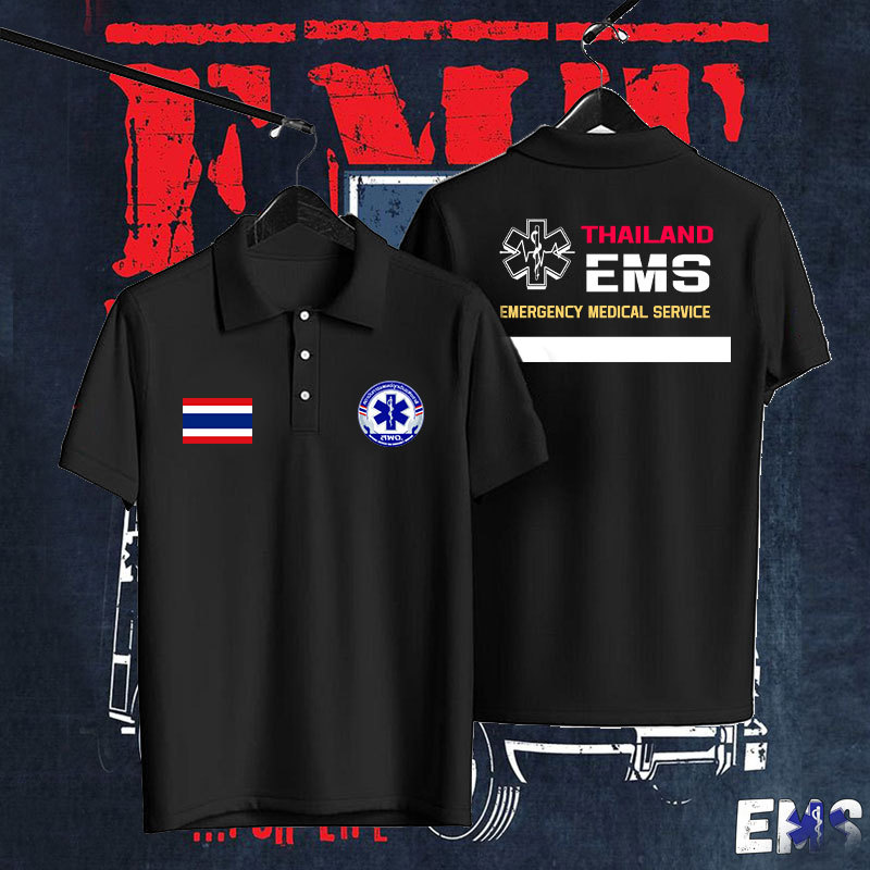 ร้อน!! เสื้อโปโล EMS 1669 PL H-3 โปโล คุณภาพสูง ทนทาน นุ่มสบาย EMS 1669 PL H-3polo shirt， เพศฟรี S-3