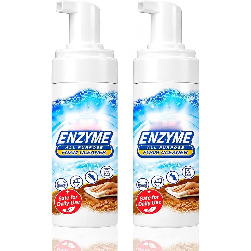 Multi Enzyme Cleaner, Multi Enzyme All Purpose Cleaner,สําหรับห้องครัว,เบาะ,รถและภายในรถยนต์ (2PC)