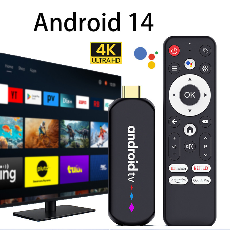 Android TV Stick S905L3 H96 MAX Android 14.0 4K Quad Core 2.4G 5G Wifi BT Home Media Player Voice As